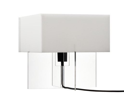 Cross-Plex T-300 - Lampă de masă cu abajur alb rectangular